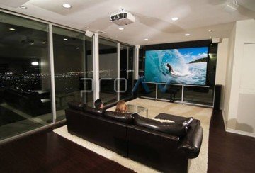 Elite Screens Evanesce Tab Tension B Series 16:9 Tavan Gömme Projeksiyon Perdesi 222x125 TopDrop 30 cm