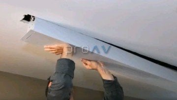 Elite Screens Evanesce B Tavan Gömme Projeksiyon Perdesi 266x149 TopDrop 20 cm