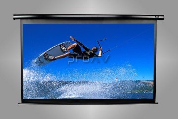 Elite Screens Spektrum Siyah Elektrikli Projeksiyon Perdesi Ekonomi 186x105 TopDrop 20 cm