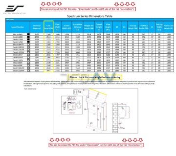 Elite Screens Spektrum Beyaz Elektrikli Projeksiyon Perdesi Ekonomi 3 Formatları 244x137 TopDrop 20 cm