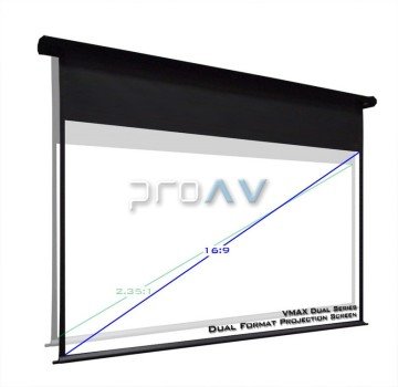 Elite Screens VMAX Dual Multiformat Elektrikli Projeksiyon Perdesi - 16:9 / 2.35: 2 266x149/113